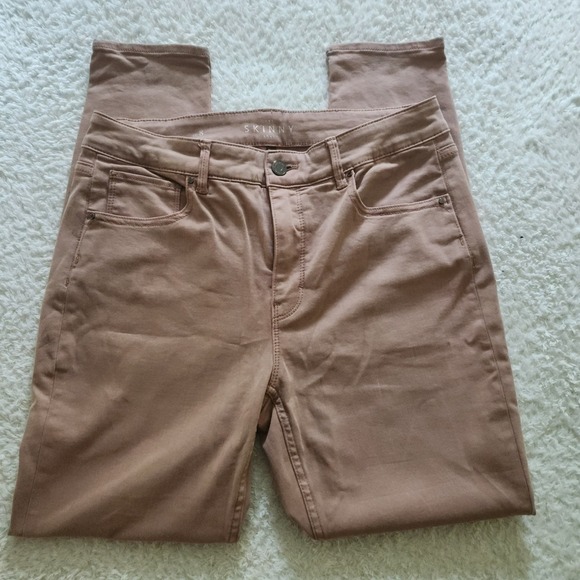 White House Black Market Pants - WHBM The Skinny Ankle High Rise Pants Mauve Pink Size 8 Stretch Cotton Blend